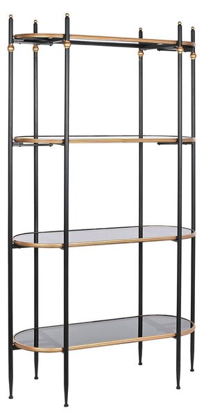 Shelves DKD Home Decor Black Golden Metal Crystal 103 x 42 x 180 cm (1)