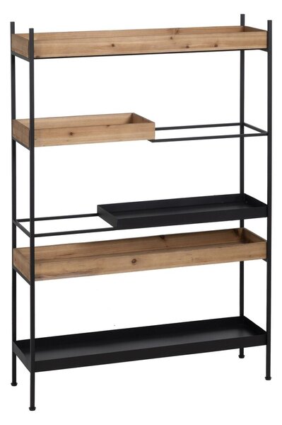 Shelves Brown Black Wood Iron 85 x 26 x 130 cm