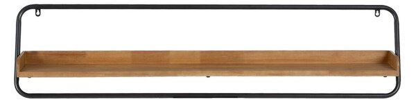 Shelves Black Natural Iron Rubber wood 120 x 18 x 30 cm