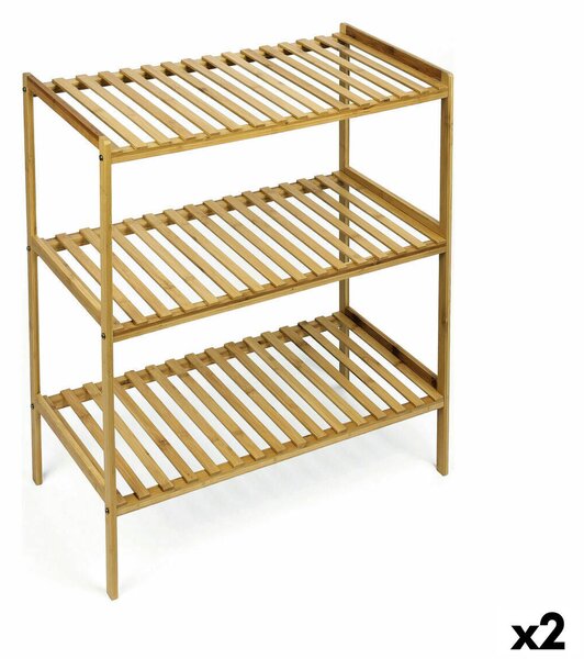 Shelves Confortime Natural Bamboo 70 x 35 x 76,2 cm (2 Units)