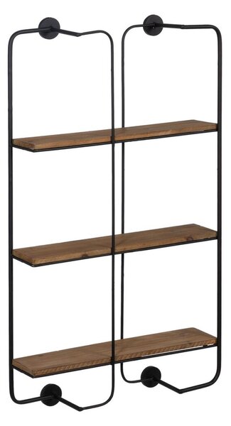 Shelves Brown Black Iron 47,5 x 13 x 89 cm