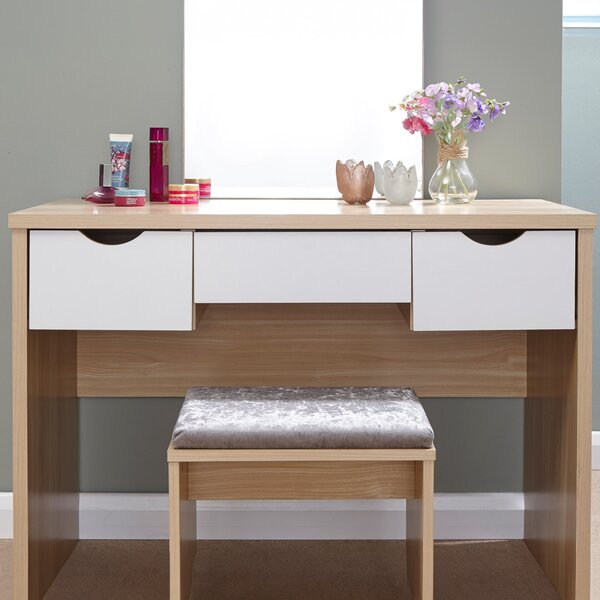 Elizabeth 3 Drawer Dressing Table Set with Mirror