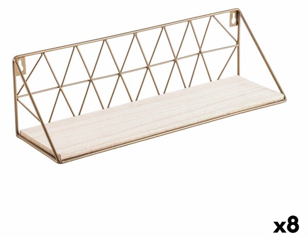 Shelves Vinthera Moa Steel Golden 40 x 12 x 12 cm (8 Units)