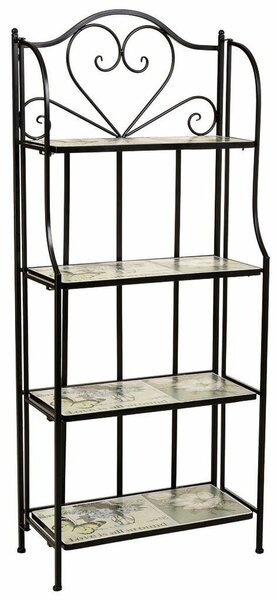 Shelves Alexandra House Living Black Iron Ironwork Tile 27 x 133 x 57 cm