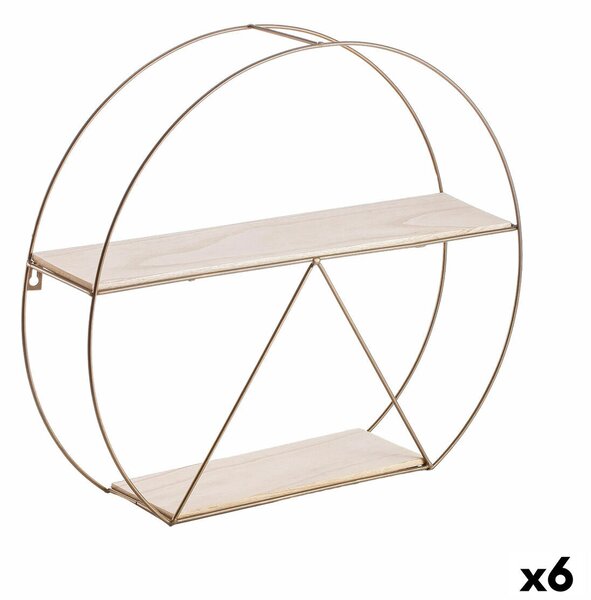 Shelves Vinthera Moa Golden Steel 50 x 12 cm (6 Units)