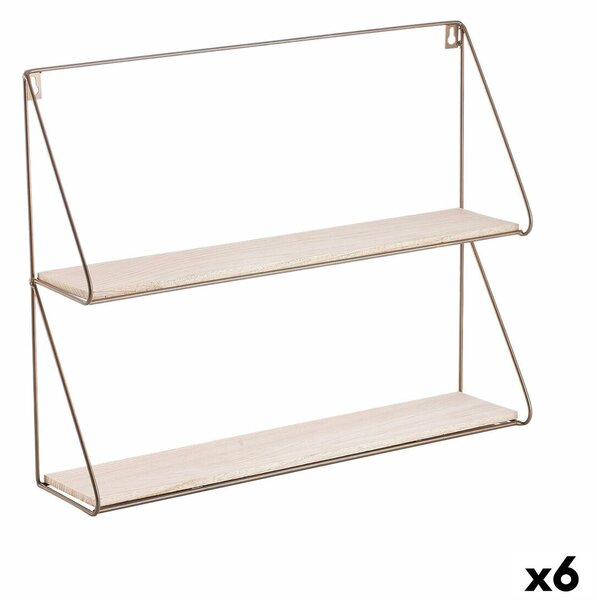 Shelves Vinthera Moa Steel Golden 50 x 40 x 12 cm (6 Units)