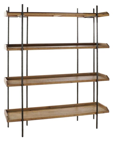 Shelves Home ESPRIT Brown Black Wood Metal 150 x 40 x 181 cm