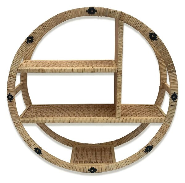 Shelves Versa Rattan 16 x 59 x 59 cm Circular