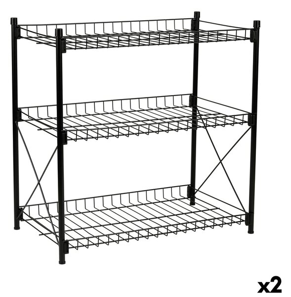 Shelves Confortime Metal 52 x 34 x 55 cm (2 Units)