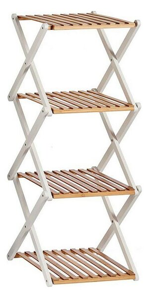 Shelves Brown White Foldable Wood (32 x 96 x 39 cm)