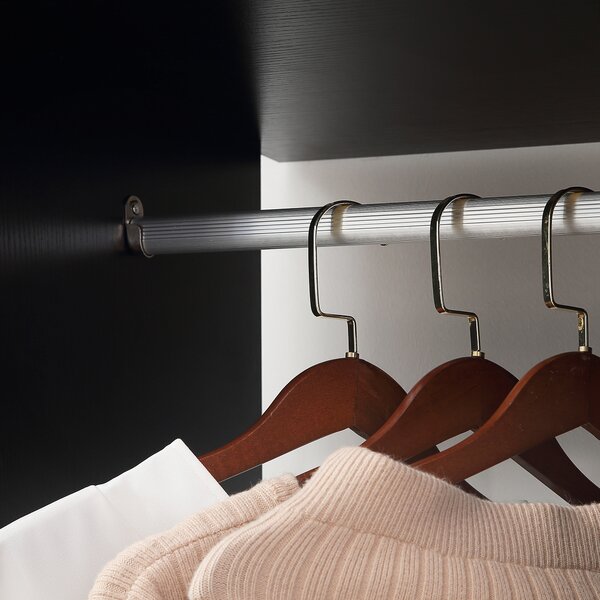 HOMCOM Double Mobile Open Wardrobe With Clothes Hanging Rails Storage Shelves Organizer Bedroom Furniture - Black Aosom UK