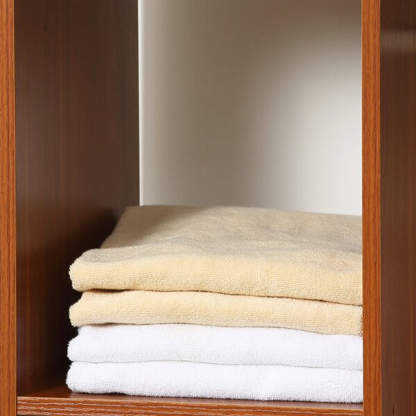 HOMCOM Bedroom Open Wardrobe, Hanging Rail with Storage Shelves, Mobile Clothes Organizer on Wheels, Walnut Aosom UK