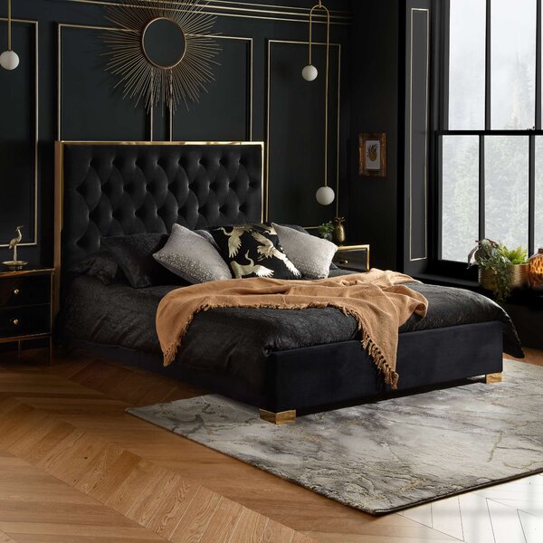 Birlea Chelsea Fabric Bed Black
