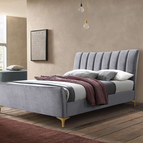 Birlea Clover Bed, Fabric Grey