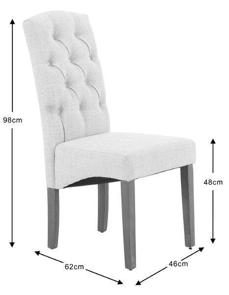 Darcy Set of 2 Dining Chairs, Linen