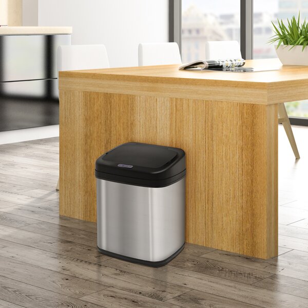HOMCOM 20L LUXURY Automatic Sensor Dustbin Kitchen Waste Bin Rubbish Trashcan Auto Dustbin Stainless Steel with Bucket 33*25*42.5CM Aosom UK
