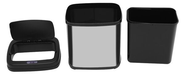 HOMCOM 20L LUXURY Automatic Sensor Dustbin Kitchen Waste Bin Rubbish Trashcan Auto Dustbin Stainless Steel with Bucket 33*25*42.5CM Aosom UK