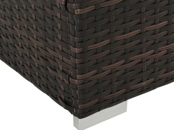 Outsunny Rattan Recliner Lounger Garden Furniture Sun Lounger Recliner Bed Chair Reclining Patio Wicker Brown