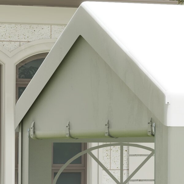 Outsunny 4 x 4m Party Tent, Garden Party Tent with Removable Sidewalls, Double Doors, Heavy Duty, White Aosom UK
