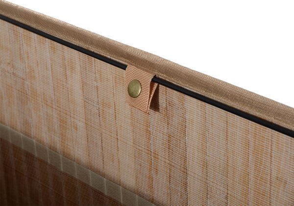 HOMCOM 100L Collapsible Natural Wood Laundry Hamper Organizer Clothes Washing Basket Bin w/ Lid Removable Lining 52x32x63cm, Wood Color Aosom UK