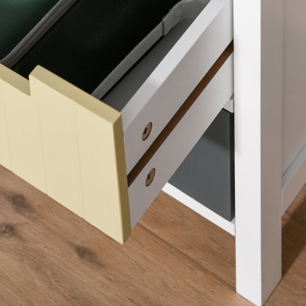 HOMCOM 6-Drawer Storage Tower: Wooden-Top Dresser Chest for Bedroom, Nursery & Hallway Organisation Aosom UK