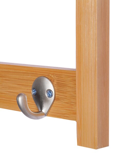 HOMCOM Wall-Mounted Coat Rack: 4 Hooks, Rail & Shelf for Hallway, Bedroom & Bathroom Storage Aosom UK