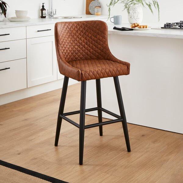 Montreal Counter Height Bar Stool, Faux Leather