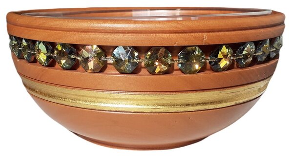 Wooden bowl with crystal Marea