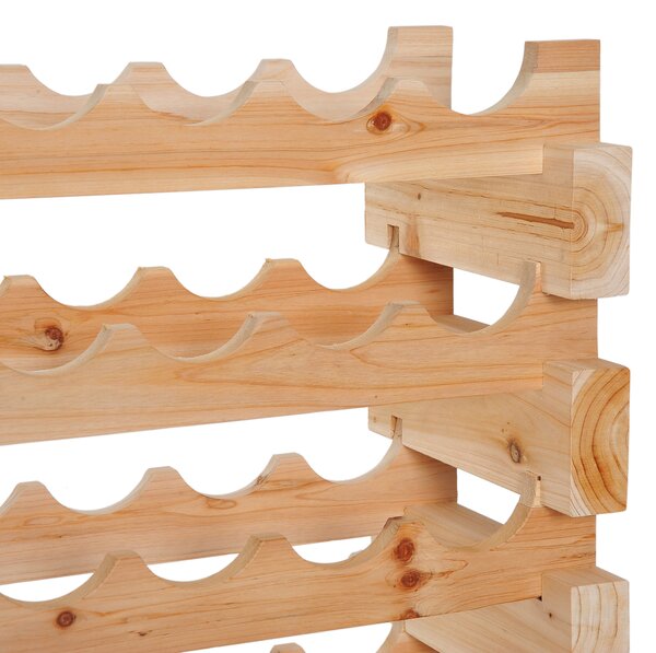 HOMCOM Wooden Wine Rack 6 Tier Shelf for 72 Bottles Shelving Storage Holder