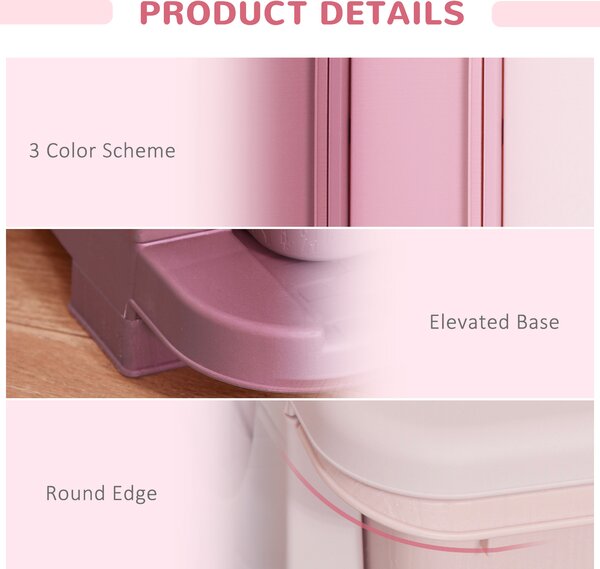 HOMCOM 3-Tier Toy Storage Box Kids Toy Storage with Removable Boxes, for Bedrooms, Playrooms & Other Children Areas, Pink Aosom UK