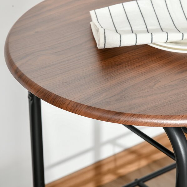 HOMCOM MDF 2 Person Dining Table Set 2-Seater Bar Stool and Table Set Aosom UK