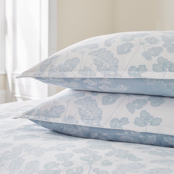 Dorma Daylesford Blue 100% Cotton Oxford Pillowcase Pair