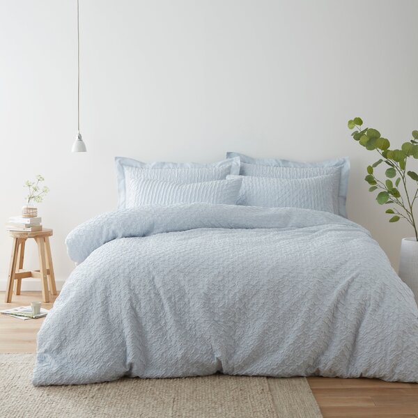 Edison Textured Pale Blue Oxford Pillowcase