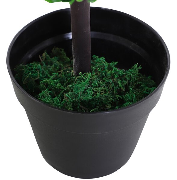 Outsunny Set of 2 Artificial Boxwood Ball Topiary Trees Potted Decorative Plant Outdoor and Indoor Décor (112cm) Aosom UK