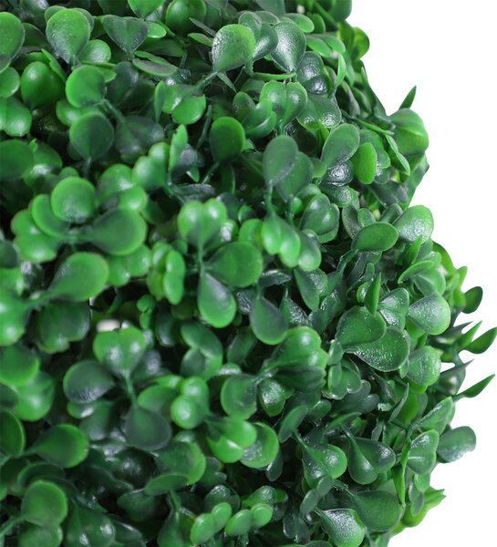 Outsunny Set of 2 Artificial Boxwood Ball Topiary Trees Potted Decorative Plant Outdoor and Indoor Décor (112cm) Aosom UK
