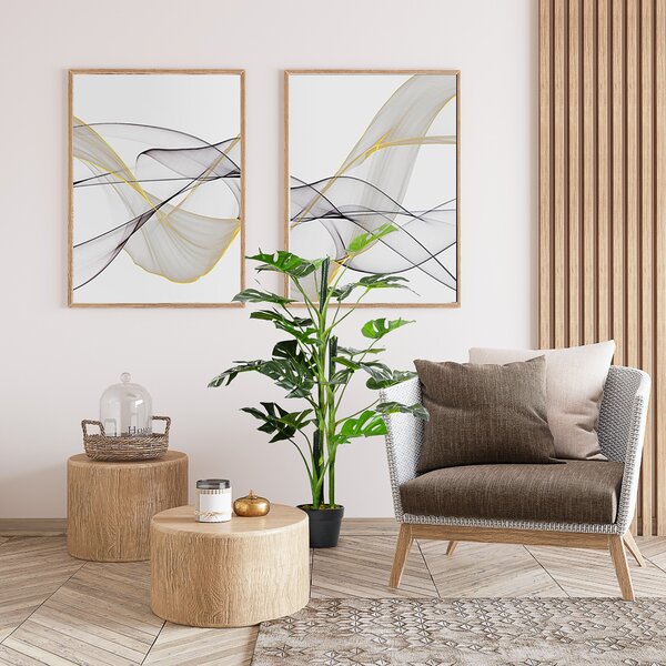 Outsunny Artificial Monstera Delight: Lifelike Cheese Plant w/ 21 Lush Leaves, Nursery Pot for Indoor/Outdoor Tropical Flair, Verdant Green Aosom UK