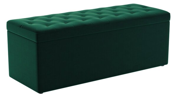 Oswald Velvet Buttoned Ottoman Bench