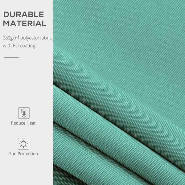 Outsunny 3 x 2.5m Manual Retractable Awning for Patio 15-45° Sun Canopy with Waterproof Fabric Porch Awning for Home - Greyish Green Aosom UK