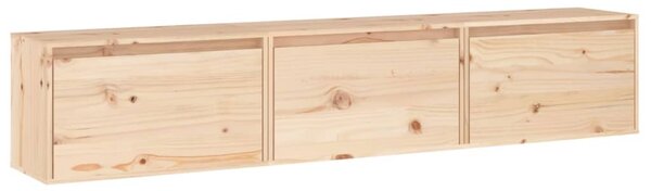 TV Cabinets 3 pcs Solid Wood Pine