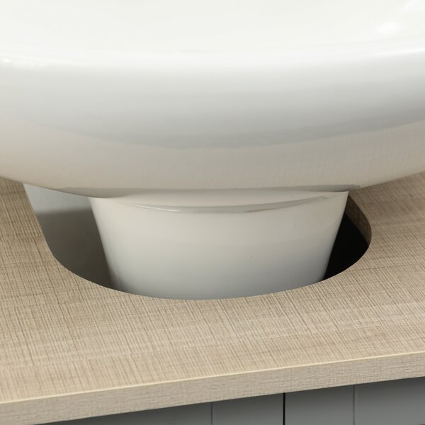 Kleankin Bathroom Vanity Unit Under Sink Cabinet, Pedestal Design, Storage Cupboard with Adjustable Shelf, Grey. Aosom UK