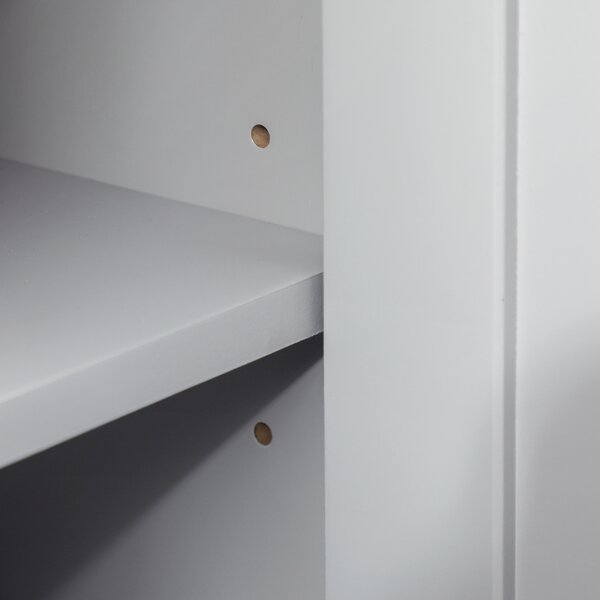 Kleankin Bathroom Vanity Unit Under Sink Cabinet, Pedestal Design, Storage Cupboard with Adjustable Shelf, Grey. Aosom UK