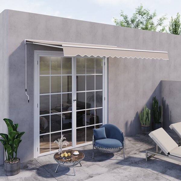 Outsunny 2.95Lx2.5M Retractable Manual/Electric Awning