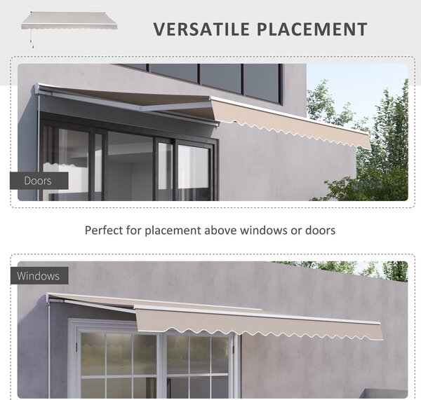 Outsunny 2.95Lx2.5M Retractable Manual/Electric Awning