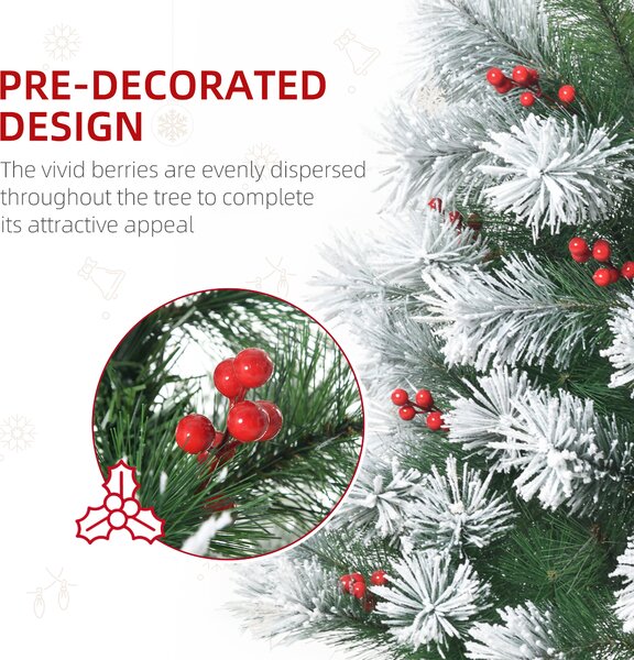 HOMCOM Christmas Tree, 150H cm-Green Aosom UK