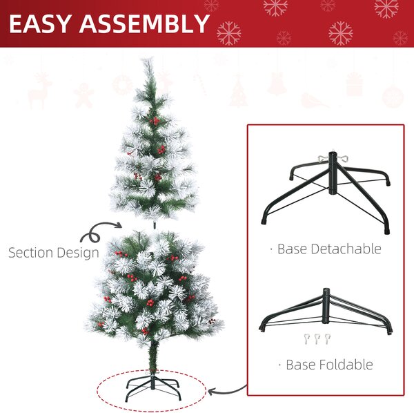 HOMCOM Christmas Tree, 150H cm-Green Aosom UK