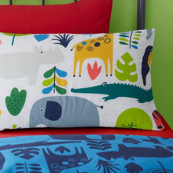 Elements Jungle 100% Cotton Reversible Duvet Cover and Pillowcase Set