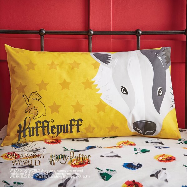 Harry Potter Hufflepuff House Reversible Duvet Cover and Pillowcase Set