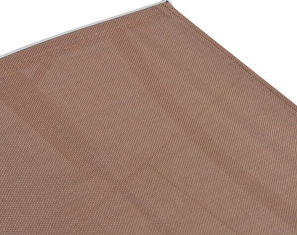 Outsunny Garden Sun Lounger, Foldable Reclining Chair with Pillow and Adjustable Back, Texteline Fabric, Brown Aosom UK
