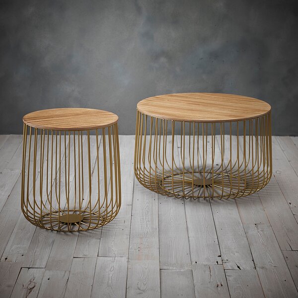 Enzo Side Table, Oak Effect