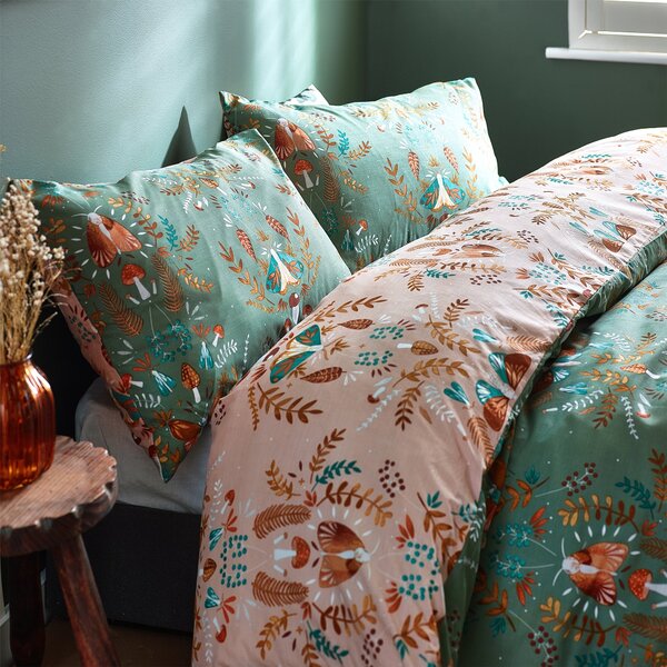 Furn. Luna Wood Duvet Cover and Pillowcase Set